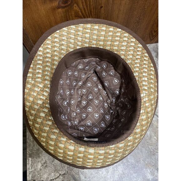 PETER GRIMM FEDORA 100% Natural Fibers Vintage Look Size S/M Tan Brown - Picture 6 of 7